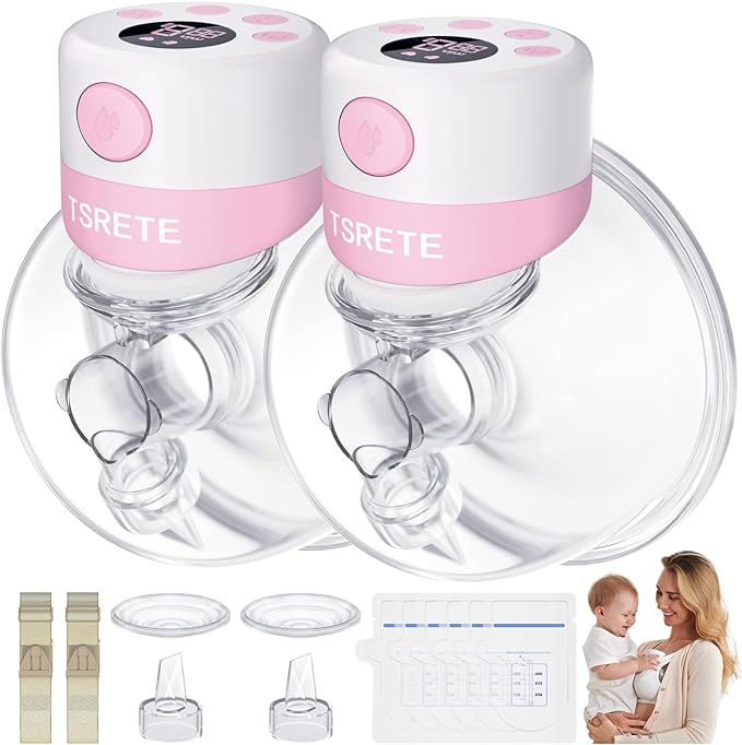 TSRETE Double Wearable Breast Pump, Electric HandsFree Breast Pumps