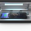 PhoneSoap 3 UV Cell Phone Sanitizer & Dual Universal Cell Phone Charger Box | Patented & Clinically Proven 360-Degree UV-C Light Sanitizer | Disinfects and Charges All Phones (SILVER)
