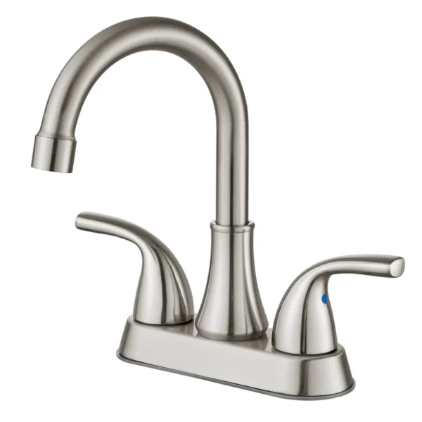 GOTONOVO Bathroom Sink Faucet 4 Inch Centerset Lavatory Basin Mixer Tap Double Hole Two Handle
