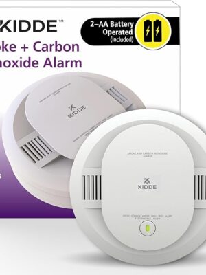 Kidde Smoke & Carbon Monoxide Detector, AA Battery Powered, LED Warning Light Indicators, 1 Pack