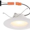 (QTY OF 2) Commercial Electric 5 & 6 in. White Recessed LED Trim T65