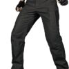 FREE SOLDIER Men's Water Resistant Pants Relaxed Fit Tactical Cargo Work Pants with Multi Pocket SIZE 34 BLACK NWT