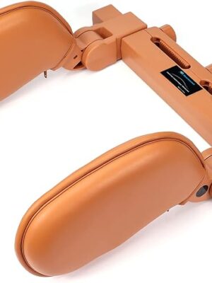 Car Headrest Pillow Brown, Adjustable Car Seat Head Neck Support, Memory Foam Road Pal Headrest, U Shaped Kids Car Sleeping Pillow for Travel