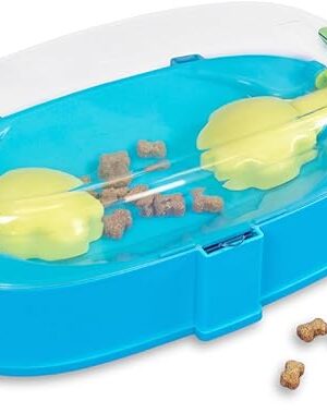 Outward Hound Nina Ottosson Paw N' Play Interactive Dog Treat Puzzle, Level 2 Intermediate Dog Enrichment Dog Toy, Blue, Small