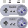 Wireless Controller for Mini SNES (Classic Edition, Only Works with Original Mini SNES Gamepad with USB Wireless Receiver Compatible with Switch, Windows,iOS,Liunx,Android Device (2 Packs)