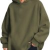 Trendy Queen Womens Oversized Hoodies Fleece Hooded Sweatshirts Comfy Casual Pullover Fall Winter Outfits Long Sleeve Tops (M)