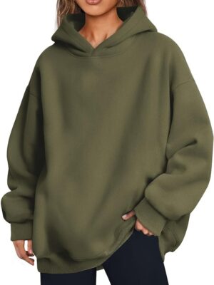 Trendy Queen Womens Oversized Hoodies Fleece Hooded Sweatshirts Comfy Casual Pullover Fall Winter Outfits Long Sleeve Tops (M)