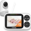 VTIMES Baby Monitor with Camera and Audio, 3.2" IPS Screen Video Baby Monitor No WiFi Night Vision, Portable Baby Camera VOX Mode Pan-Tilt-Zoom Alarm and 1000ft Range, Ideal for Baby/Elderly/Pet
