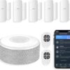 WiFi Door Alarm System, Wireless DIY Smart Home Security System, with Phone APP Alert, 8 Pieces-Kit (Alarm Siren, Door Window Sensor, Remote), Work with Alexa, for House, Apartment, by tolviviov