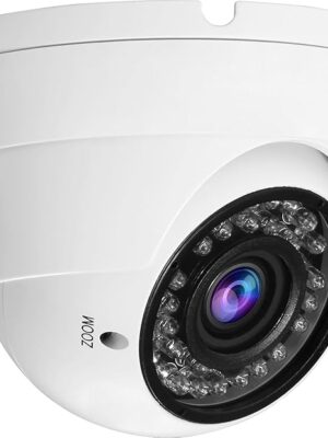 Anpviz Analog CCTV Camera HD 1080P 4-in-1 (TVI/AHD/CVI/960H CVBS) Security Dome Camera, 2.8-12mm Varifocal Lens Video Surveillance,Weatherproof Metal Housing 36 IR-LEDs Day& Night Outdoor(White)