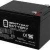 MIGHTY MAX BATTERY ML12-12F2 - 12 Volt 12 AH, F2 Terminal, Rechargeable SLA AGM Battery ( WIRING HARNESS INCLUDED)