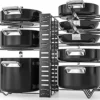 G-TING Pot Rack Organizers, 8 Tiers Pots and Pans Organizer for Kitchen Organization & Storage, Adjustable Pot Lid Holders & Pan Rack, Lid Organizer for Pots and Pans with 3 DIY Methods