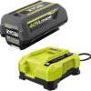 RYOBI 40 Volt Lithium-Ion 4.0 Ah Battery and Rapid Charger