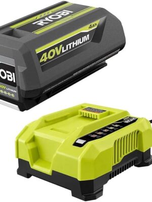 RYOBI 40 Volt Lithium-Ion 4.0 Ah Battery and Rapid Charger