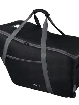 Car Seat Travel Bag for Airplane Fits Chicco KeyFit 30, UPPAbaby MESA, Nuna Pipa, Padded Car Seat Bag with Wheels, Infant Gate Check Bag with side pocket, Protective Feet, Adjustable Handle