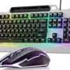 AULA Keyboard, T102 104 Keys Gaming Keyboard and Mouse Combo with RGB Backlit Quiet Computer Keyboard, All-Metal Panel, Waterproof Light Up PC Keyboard, USB Wired Keyboard for MAC Xbox PC Gamers