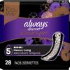 Always Discreet Boutique Incontinence Pads, Size 5, Heavy Absorption, Long, 28 Pads 3 PK