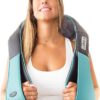 InvoSpa Shiatsu Neck and Back Massager with Heat - Deep Kneading Pillow for Massage - Electric Full Body Massager