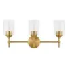 Home Decorators Ayelen 3-Light Matte Brass Modern Bathroom Vanity Light