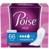 (QTY OF 2) Poise Moderate, Regular Postpartum Incontinence Pads, 66 Count