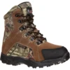 Kids Rocky Outdoor Waterproof 800G Insulated Boot- CAMO- SIZE 10M (USED)