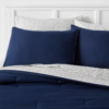 Solid Microfiber Comforter & Sheets Set - Room Essentials- BLUE/WHITE