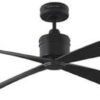 Monte Carlo 4LNCR56MBK Launceton 56" Outdoor Damp Ceiling Fan with Remote Control, Midnight Black (STORE PICK-UP ONLY)