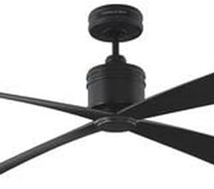 Monte Carlo 4LNCR56MBK Launceton 56" Outdoor Damp Ceiling Fan with Remote Control, Midnight Black (STORE PICK-UP ONLY)