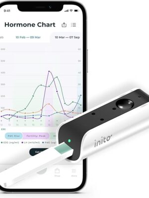 Inito Fertility Monitor & Hormone Tracker for Women | Estrogen, LH, Progesterone Metabolite Levels - PdG, FSH | Predict & Confirm Ovulation | Includes 15 Test Strips (iPhone X/Xs / 11 Pro) (BB 03/2025)