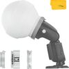 Godox ML-CD15 Diffusion Dome with 3 adapters, Flash Light Diffuser, Compatible for Godox V1 Series ML30 ML60 ML60BI AD200 AD200PRO AD300PRO AD400PRO V1S V1C V1N V1F V1O V860III-S TT685S TT660S