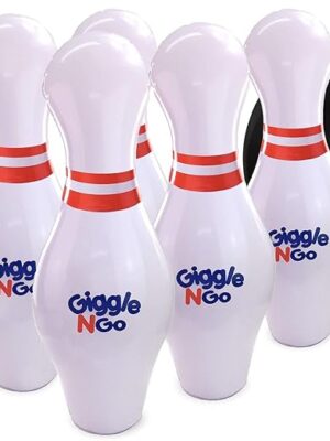 Giggle N Go Kids Bowling Set Indoor or Outdoor Games for Kids, Hilariously Fun Giant Yard Games for Kids and Adults. Fun Sports Games, Outside or Indoor Games, Easter Basket Stuffers Gifts for Kids