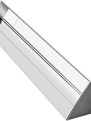 Amlong Crystal 6 inch Optical Glass Triangular Prism for Teaching Light Spectrum Physics and Photo Photography Prism, 150mm