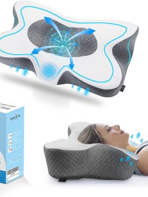 Cervical Pillow Memory Foam Pillow for Neck and Shoulder Pain Relief, Contour Orthopedic Pillows for Back or Stomach Sleepers, Solving Shortness of Breath and Stiffneck for Side Sleeping
