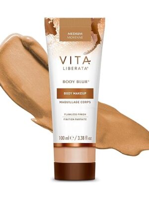 Vita Liberata Body Blur, Leg and Body Makeup. Skin Perfecting Body Foundation for Flawless Bronze, Easy Application, Radiant Glow, Evens Skin Tone, New Packaging