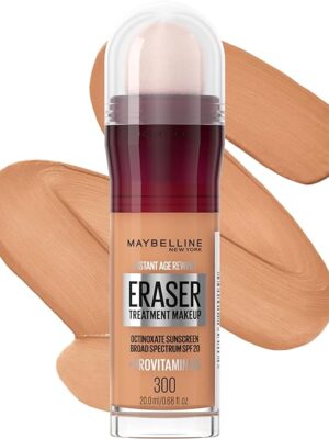 Maybelline Instant Age Rewind Eraser Foundation with SPF 20 and Moisturizing ProVitamin B5, 300, 1 Count (Packaging May Vary) QUANTITY OF 2