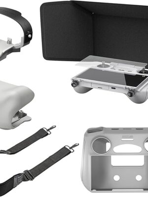6 in 1 Mini 3 Pro Accessories Kit Propeller Holder, Sunshade, Lanyard Neck Strap, Glass Protector Protective Cover for Remote Controller,Protective Cover for Gimbal Camera