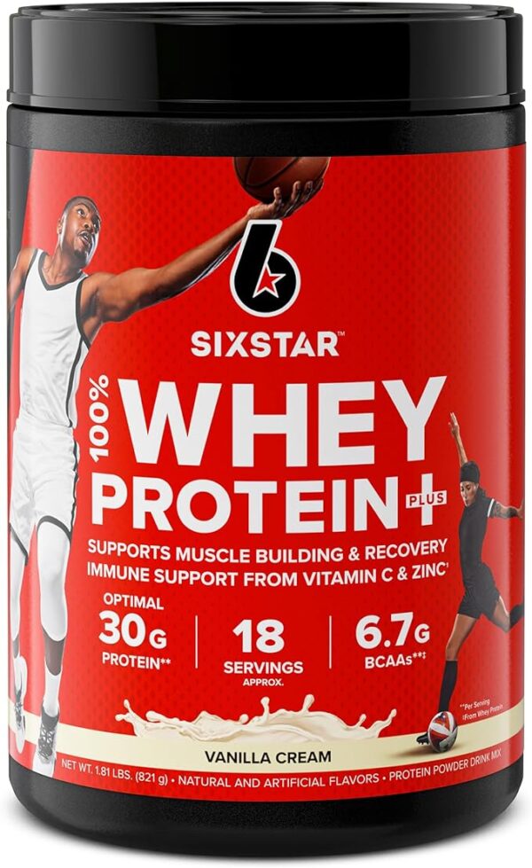 Six Star Elite Series 100% Whey Protein Plus Vanilla Cream 1.8lbs US EXP NOV 13 2026