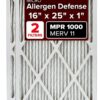 (QTY OF 3) Filtrete 16x25x1 AC Furnace Air Filter, MERV 11, MPR 1000, Micro Allergen Defense, 3-Month Pleated 1-Inch Electrostatic Air Cleaning Filter (Actual Size 15.719 x 24.72 x 0.84 in)- THIS LISTING IS FOR 6 TOTAL FILTERS!