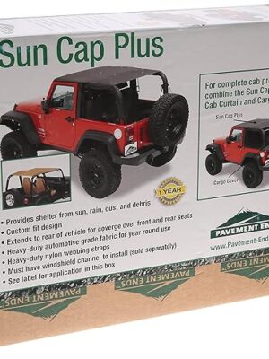 Pavement Ends by Bestop 41526-36 Khaki Diamond Sun Cap Plus for 2007-2017 Wrangler JK Unlimited