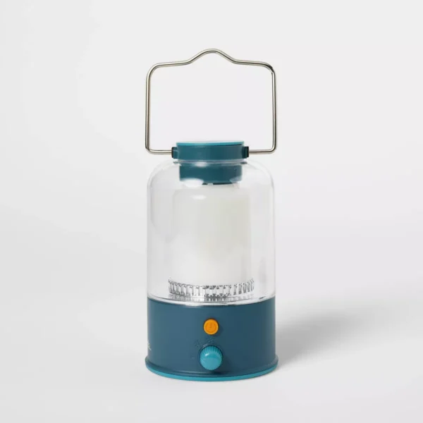 Rechargeable Large LED Portable Camp Lantern Teal Blue - Embark™️