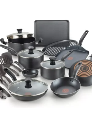 T-fal 20pc Simply Cook Nonstick Cookware Set Black