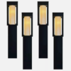 Monteaux 51562 BK-S-4PK Black Integrated LED Solar Pathway Lights 4-Pack