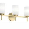 KICHLER Zagara 22 in. 3-Light Champagne Gold Vanity Light