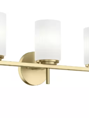 KICHLER Zagara 22 in. 3-Light Champagne Gold Vanity Light