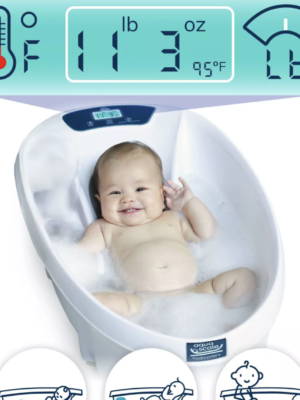 Baby Patent Aqua Scale 3-in-1 Digital Scale Water Thermometer and Infant Tub