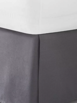 (QTY OF 2) Solid Bedskirt - Room Essentials- DARK GREY