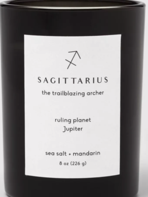 (QTY OF 4) 8oz Glass Jar Zodiac Candles Black - Threshold