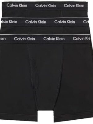 Calvin Klein Men's Cotton Classics 3-Pack Boxer Brief- BLACK- SIZE 2XL