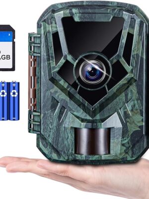 KJK Trail Camera 36MP 2.7K, Mini Game Camera with Night Vision 0.1s Trigger Time Motion Activated 130°Wide-Angle, Waterproof Trail Cam with 2.0” HD TFT Screen, Hunting Camera for Wildlife Monitoring