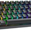 Geeky GK61 SE 60% | Mechanical Gaming Keyboard | 61 Keys Multi Color RGB LED Backlit for PC/Mac Gamer | ANSI US American Layout (Black, Mechanical Red)